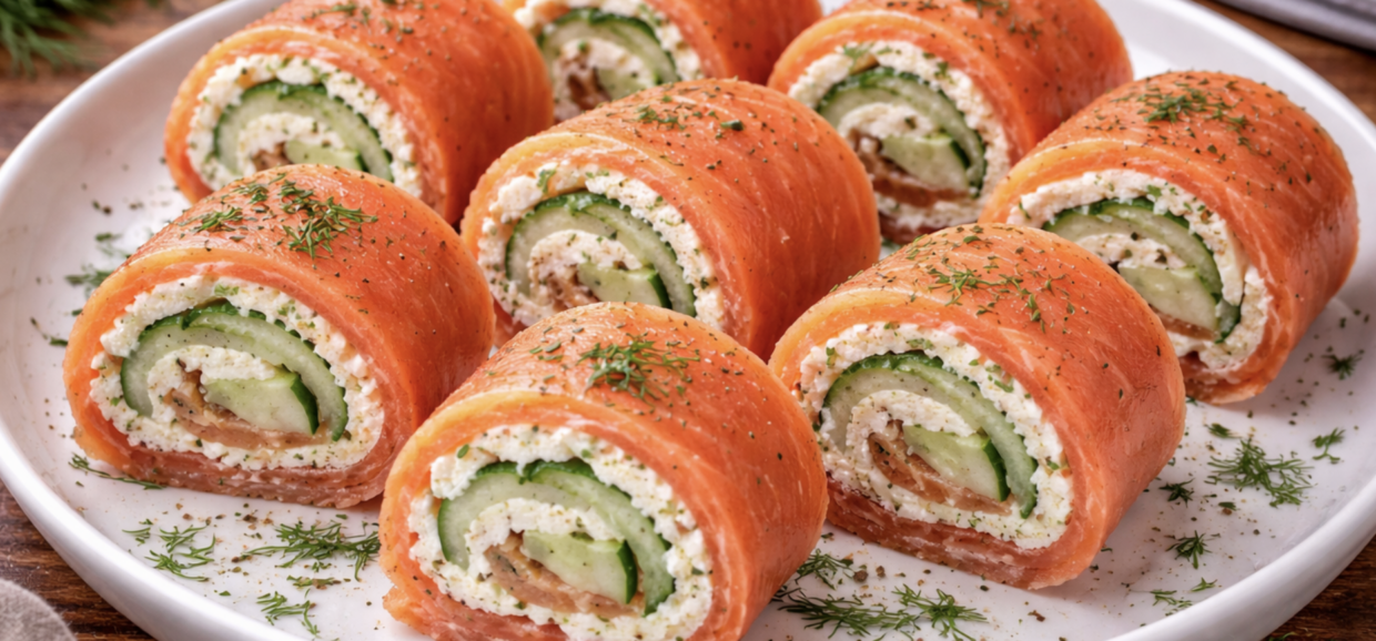 Räucherlachs-Röllchen mit Frischkäse_6