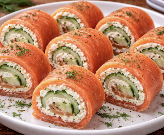 Räucherlachs-Röllchen mit Frischkäse_6