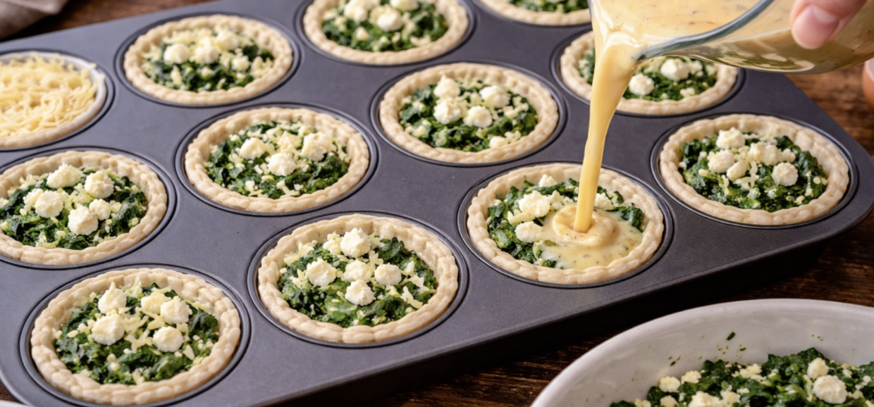 Mini-Quiches mit Spinat und Feta_5