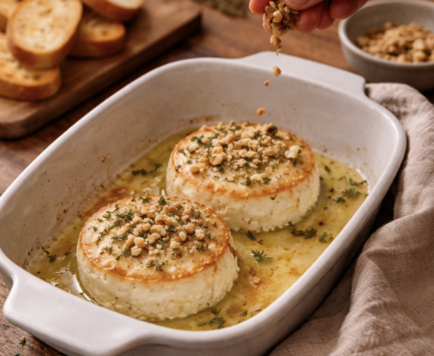 Gebackener Ziegenkäse mit Honig & Thymian_6