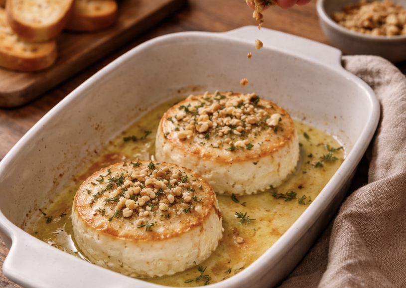 Gebackener Ziegenkäse mit Honig & Thymian_6