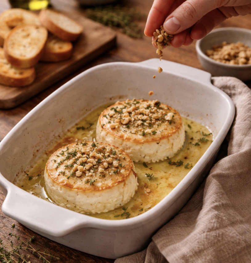 Gebackener Ziegenkäse mit Honig & Thymian_6