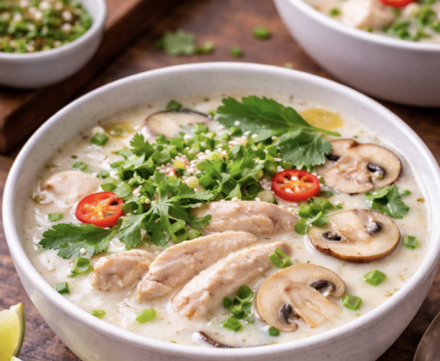 Thai-Kokos-Suppe mit Huhn_6