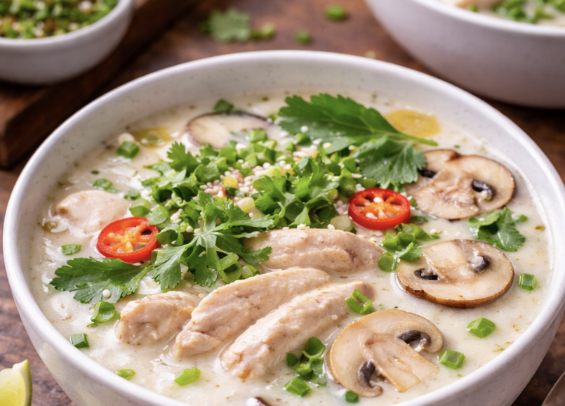 Thai-Kokos-Suppe mit Huhn_6