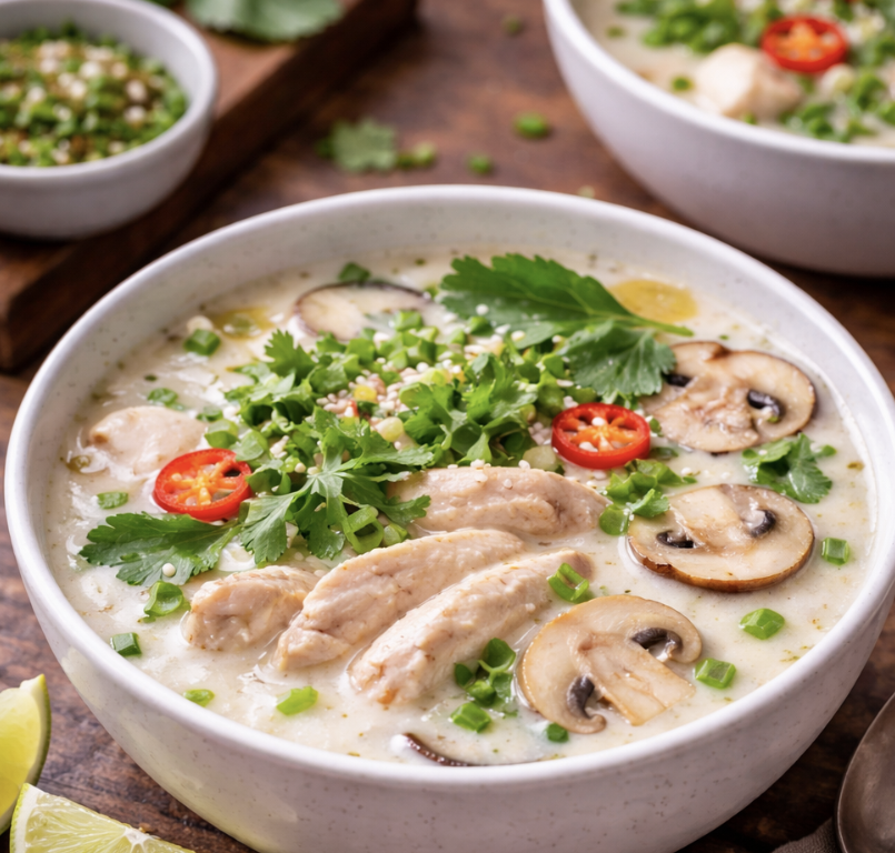 Thai-Kokos-Suppe mit Huhn_6