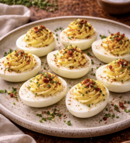 Klassische gefüllte Eier