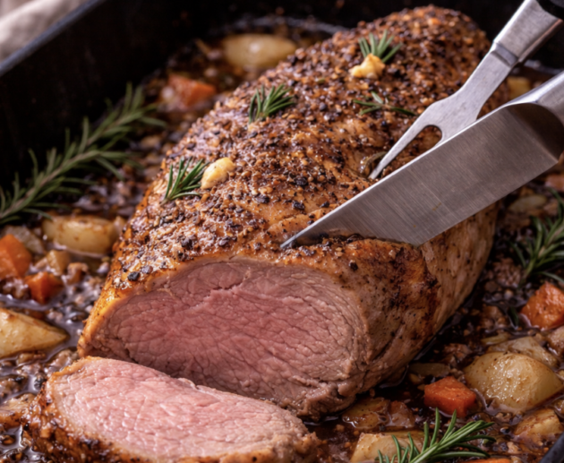 Lammbraten mit Knoblauch und Rosmarin_6