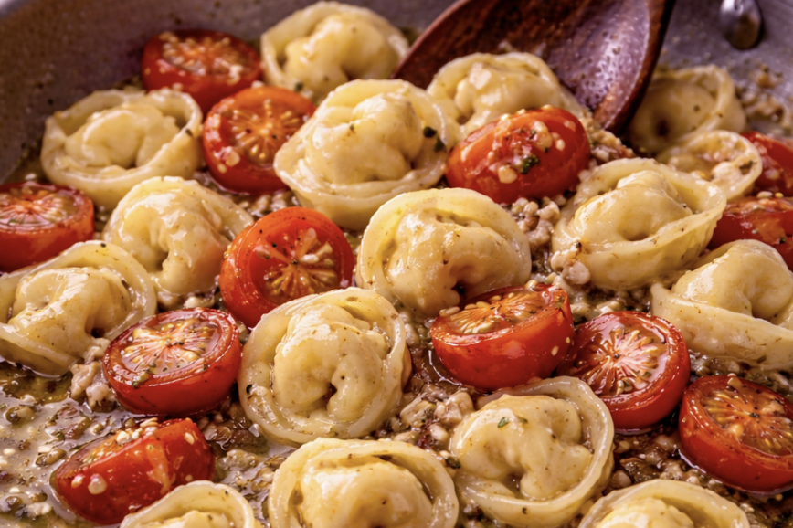 Burrata-Tortellini mit Tomaten und Basilikum_6