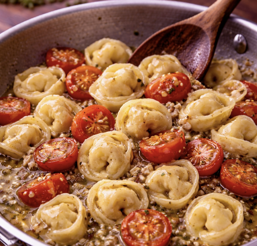 Burrata-Tortellini mit Tomaten und Basilikum_6