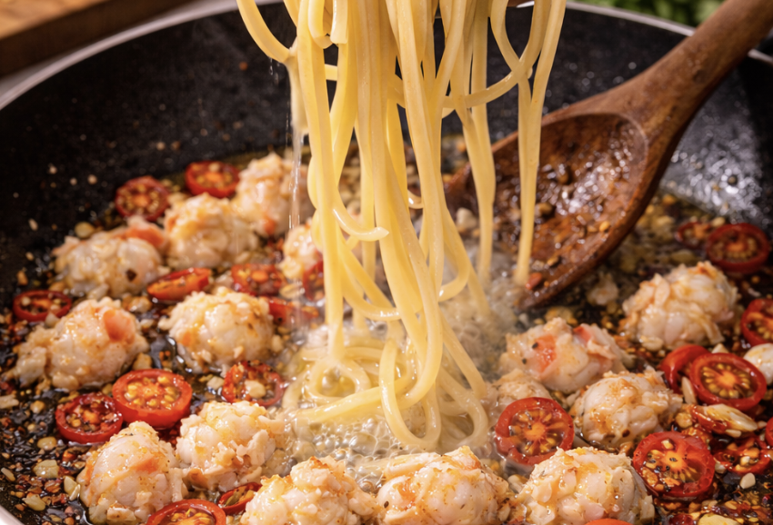 Linguine mit Krabben und Chili_6