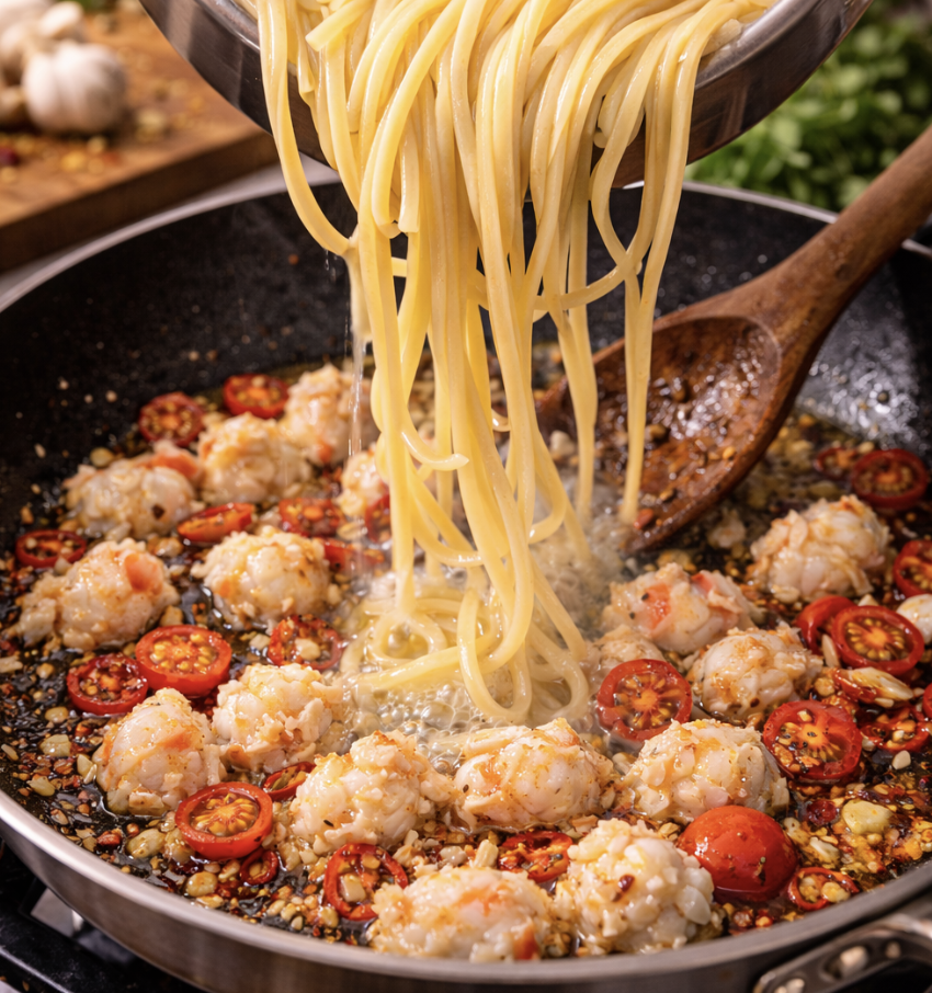 Linguine mit Krabben und Chili_6