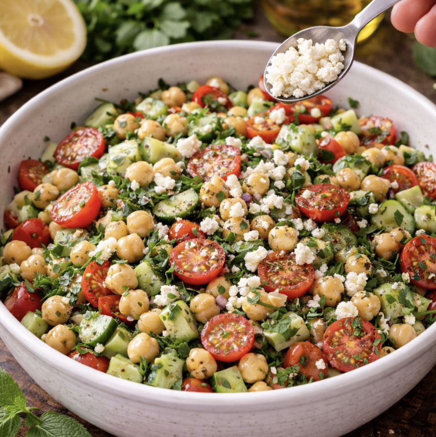 Mediterraner Kichererbsen-Gurken-Salat_6