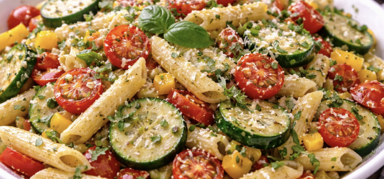 Pasta Primavera mit frischem Gartengemüse_6