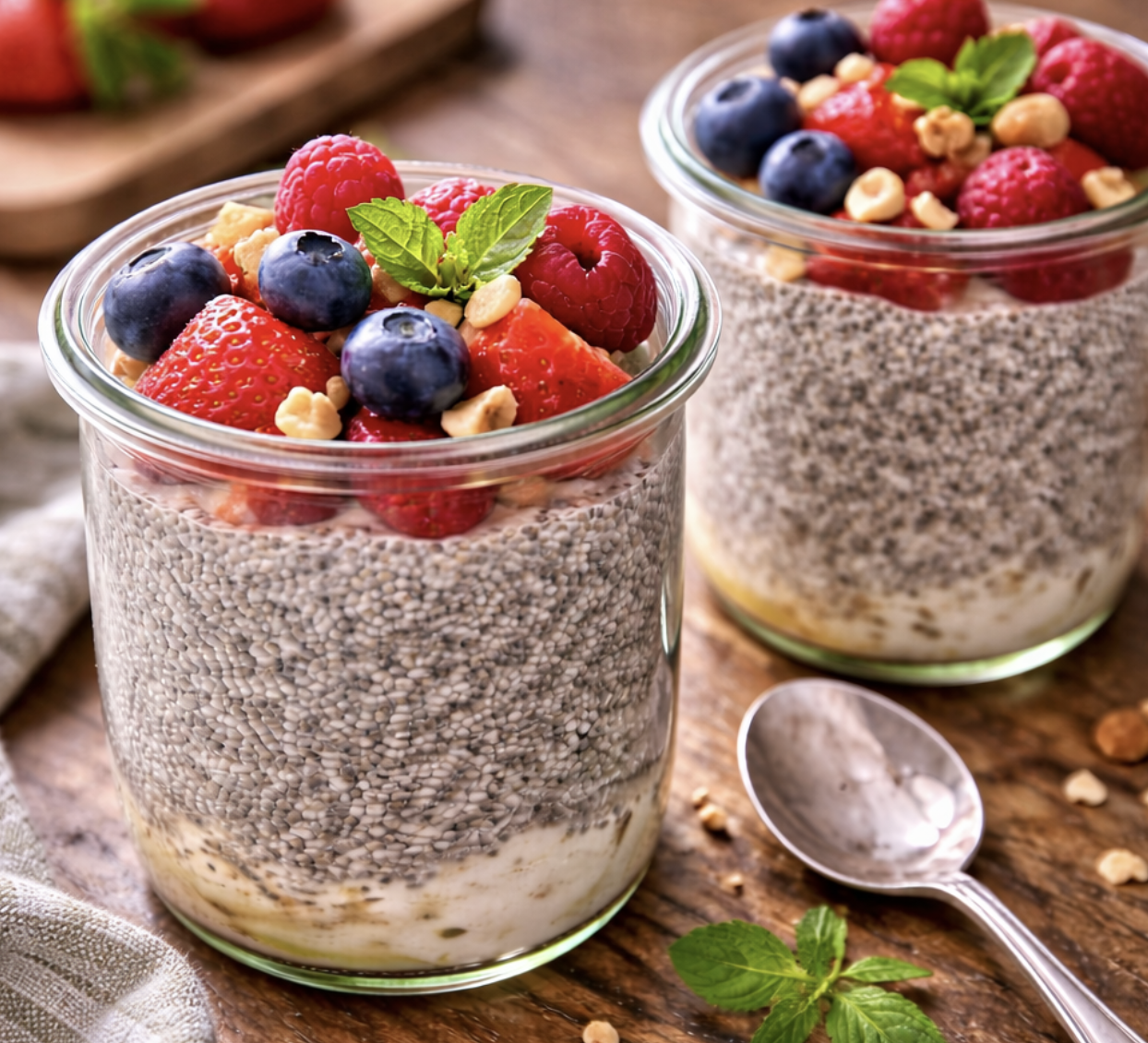 Chia-Pudding mit frischen Beeren_6