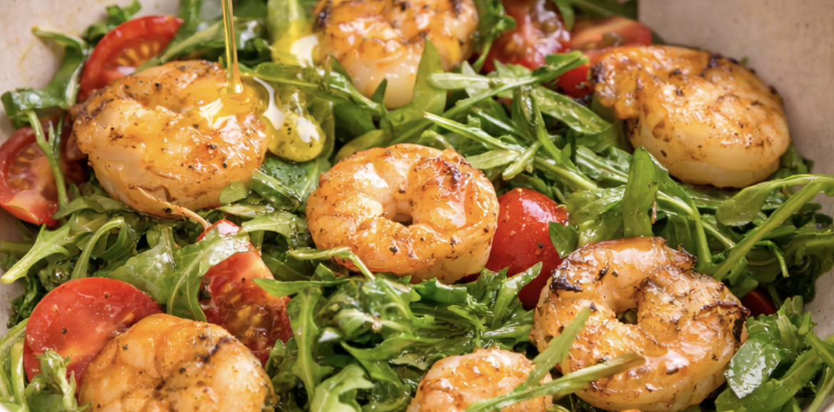 Gegrillte Garnelen auf Rucola_6