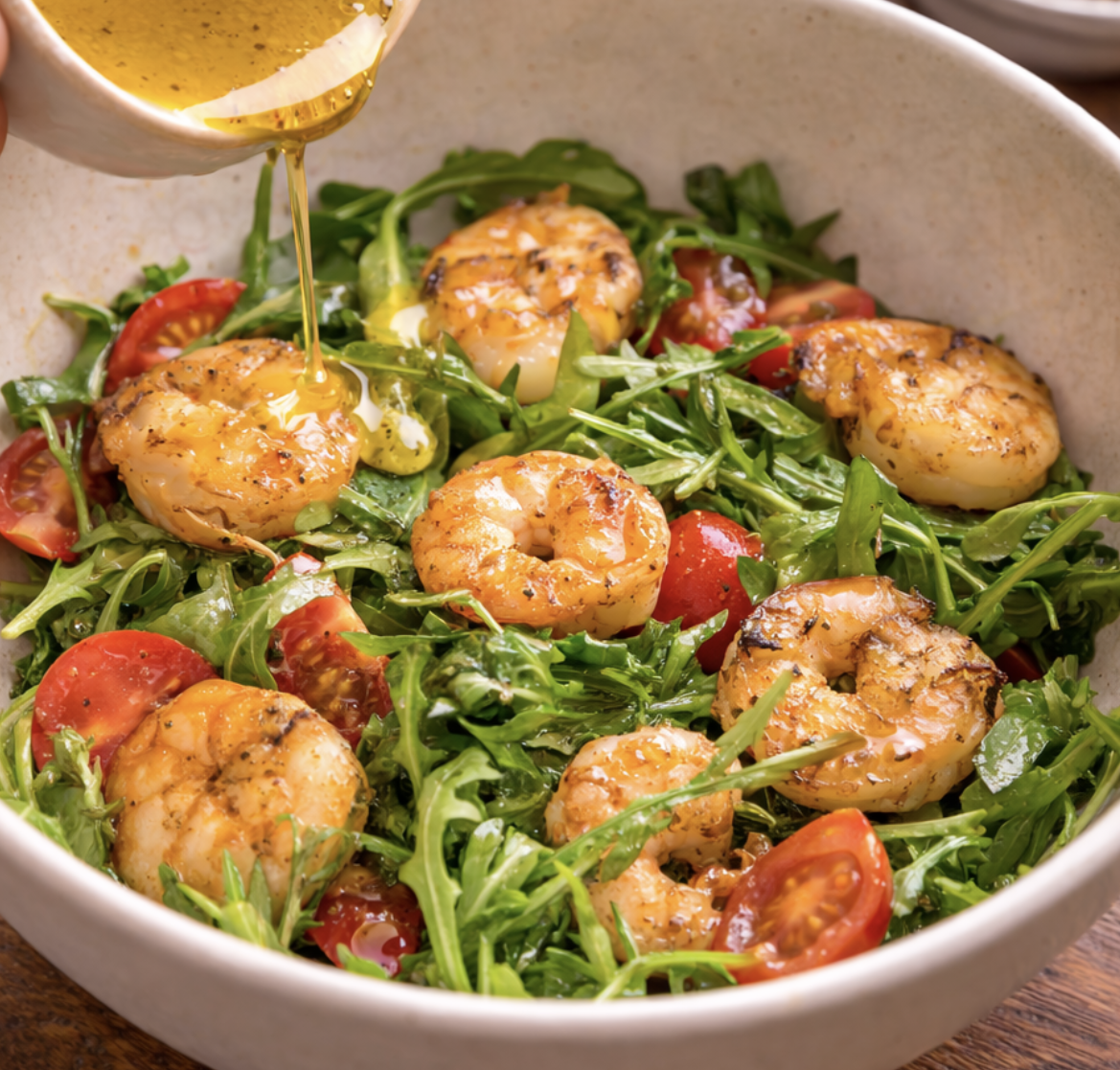 Gegrillte Garnelen auf Rucola_6