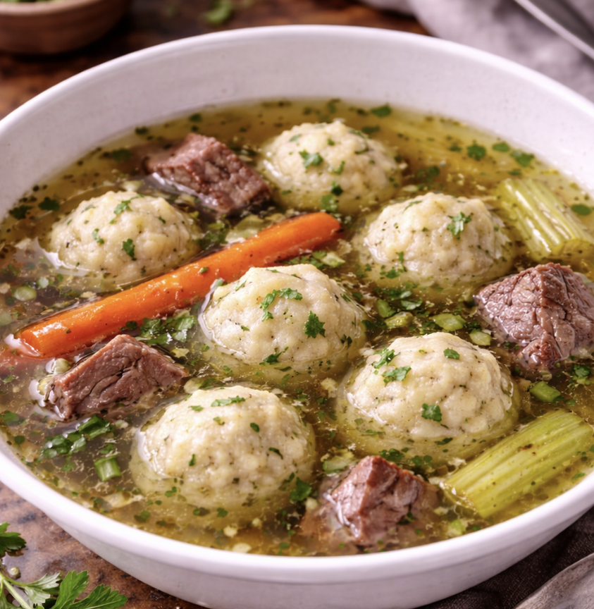 Rinderkraftbrühe mit Markklößchen_6