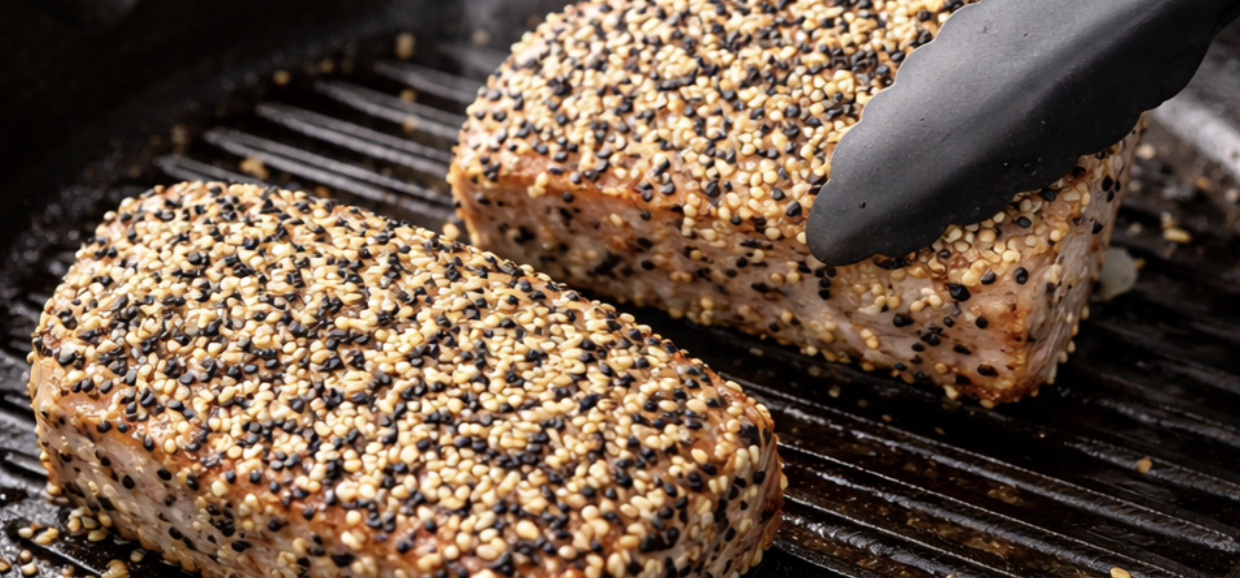 Gegrillter Thunfisch mit Sesamkruste_6