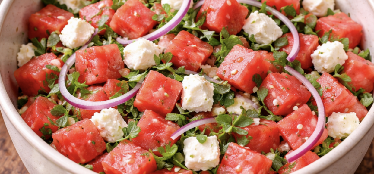 Melonen-Feta-Salat mit Minze_6
