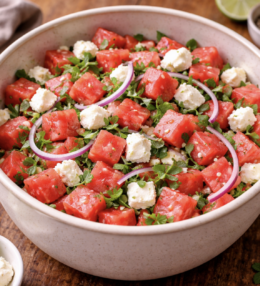 Melonen-Feta-Salat mit Minze