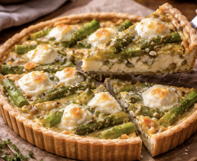 Spargel-Quiche mit Ziegenkäse_7