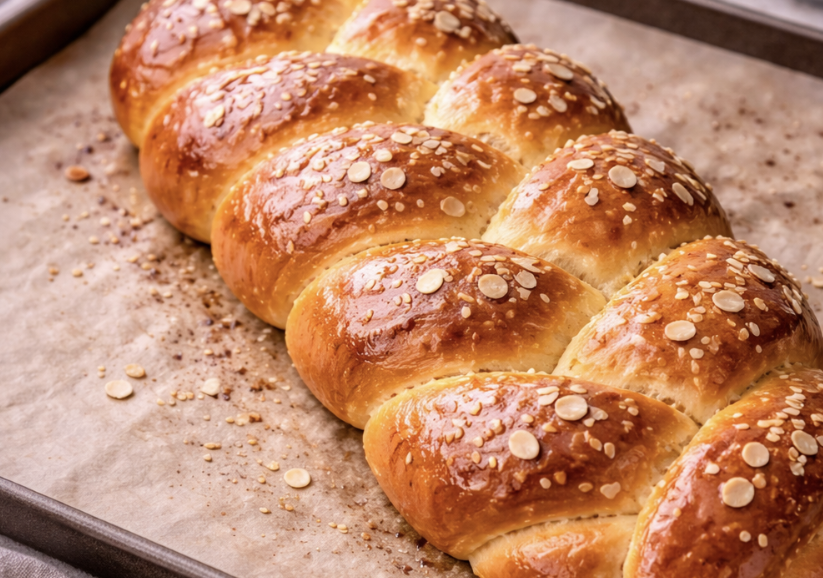 Brioche-Osterzopf mit Mandeln_7