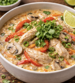 Cremige Puten-Kokossuppe