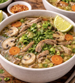 Entensuppe mit Ingwer