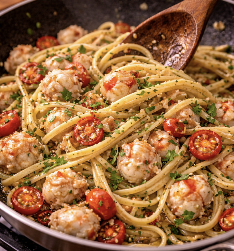 Linguine mit Krabben und Chili_7