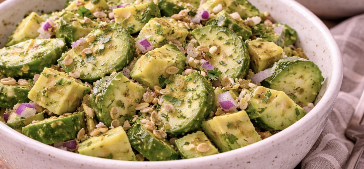 Avocado-Gurken-Salat mit Zitronendressing_7
