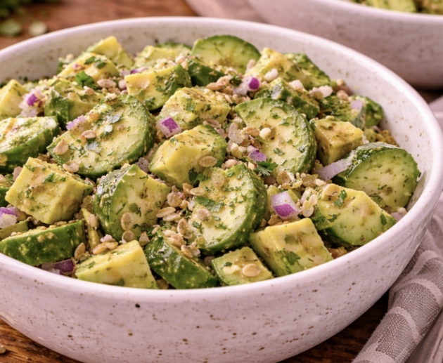 Avocado-Gurken-Salat mit Zitronendressing_7