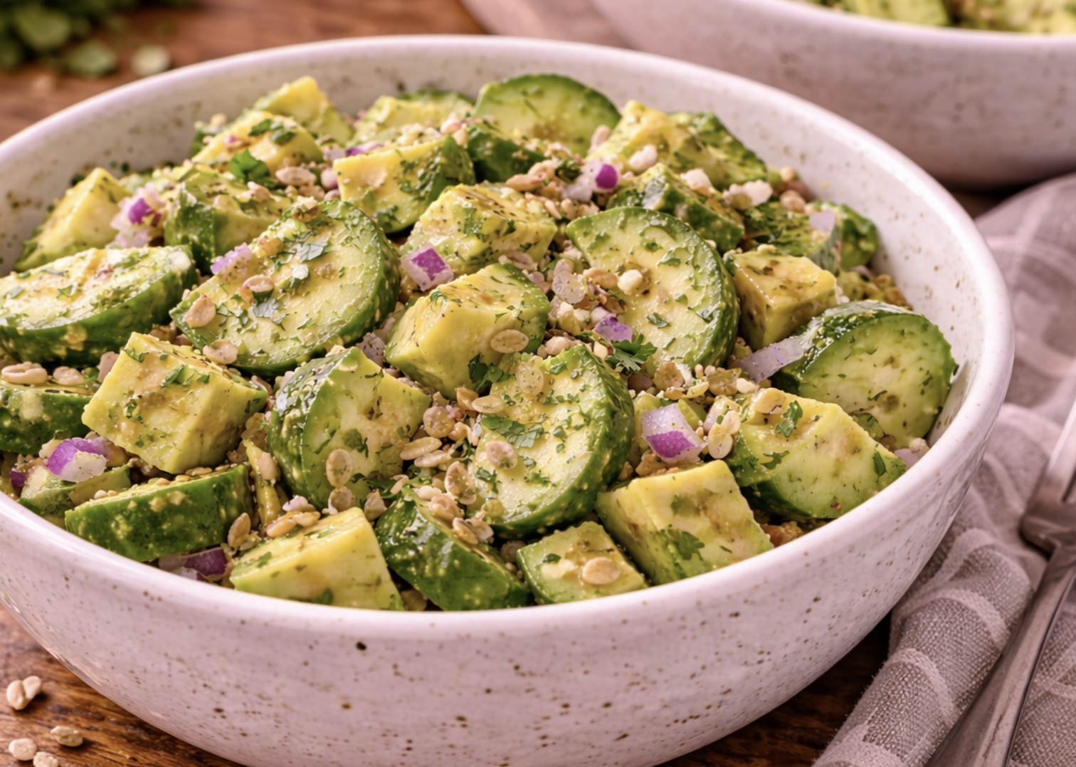 Avocado-Gurken-Salat mit Zitronendressing_7