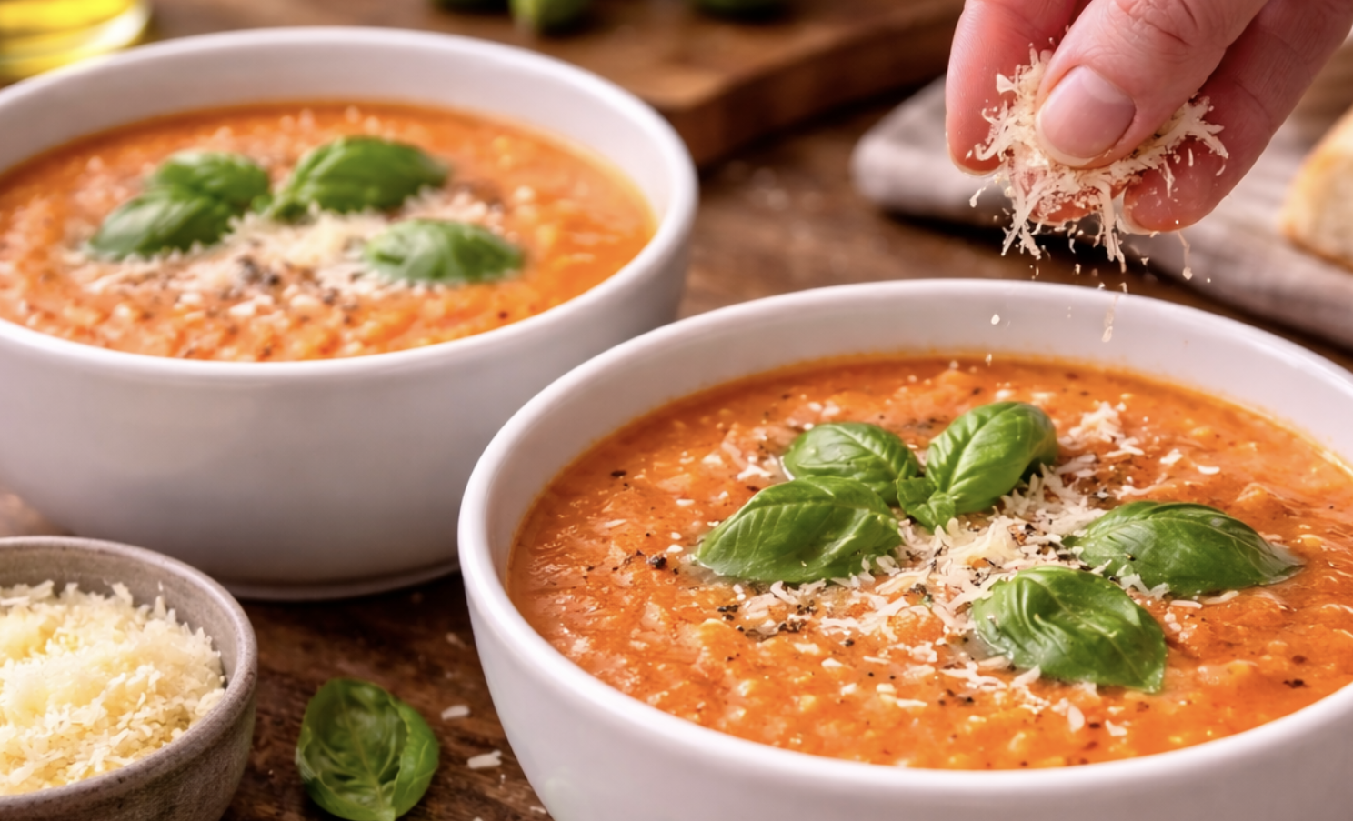 Tomaten-Gemüse-Suppe mit frischem Basilikum_7