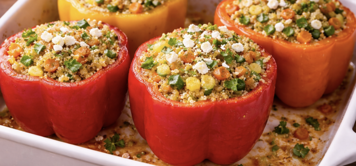 Gefüllte Paprika mit Quinoa und Gemüse_7