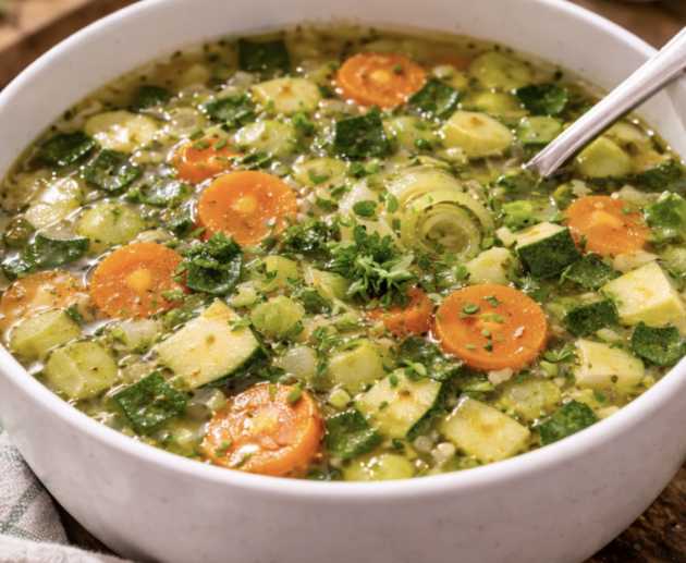 Klare Gemüsesuppe mit frischen Kräutern_7