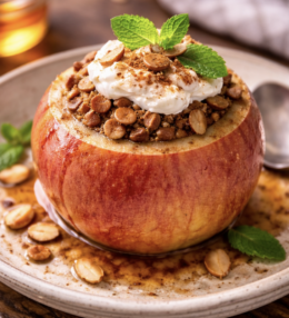 Ofengebackene Äpfel mit Zimt und Mandeln