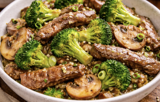 Rinderfiletstreifen mit Brokkoli und Champignons_7