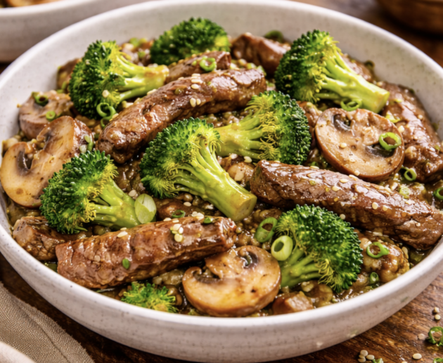 Rinderfiletstreifen mit Brokkoli und Champignons_7