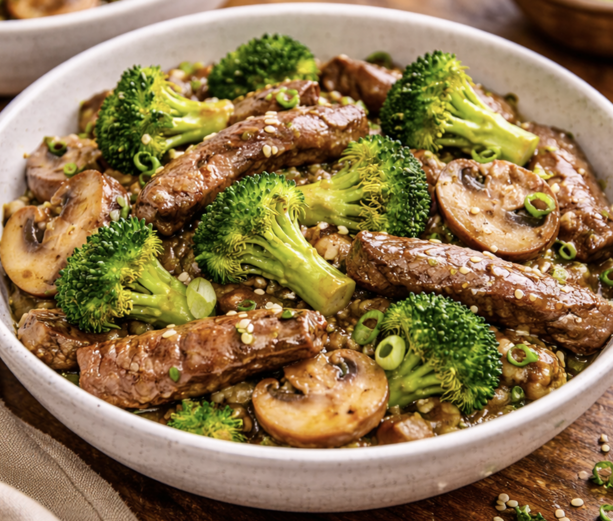 Rinderfiletstreifen mit Brokkoli und Champignons_7