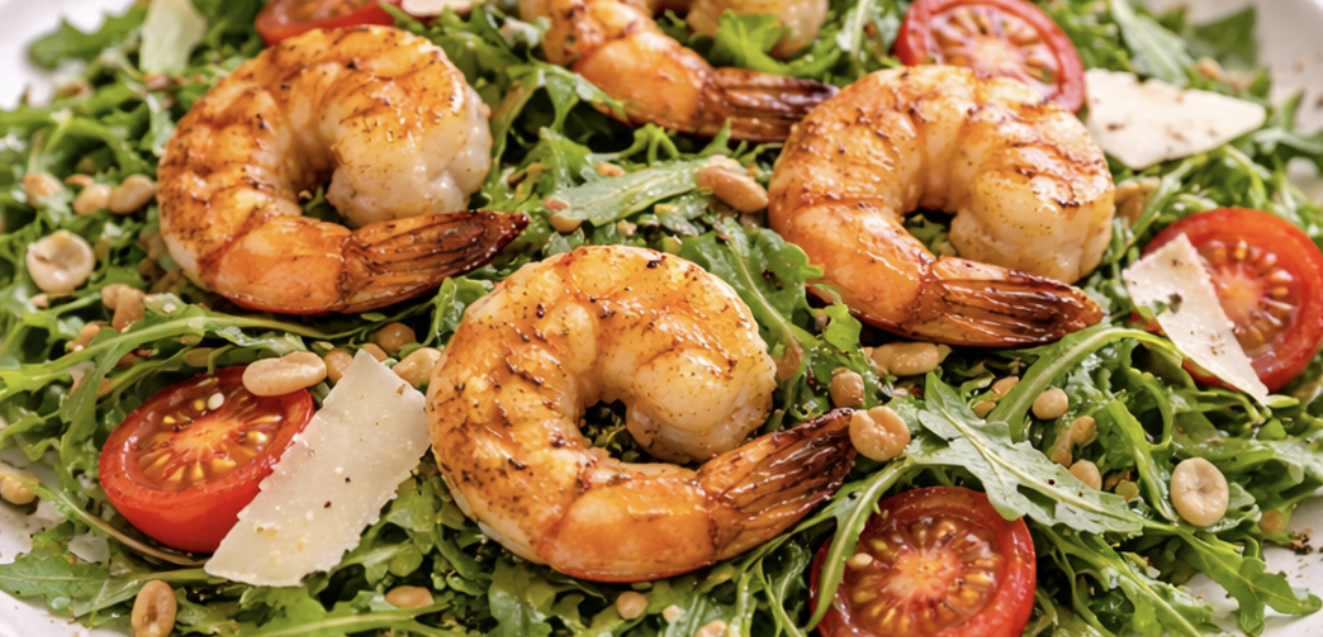 Gegrillte Garnelen auf Rucola_7