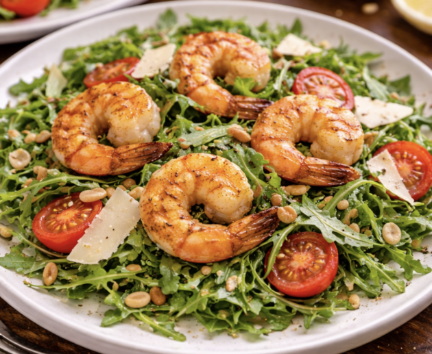 Gegrillte Garnelen auf Rucola_7