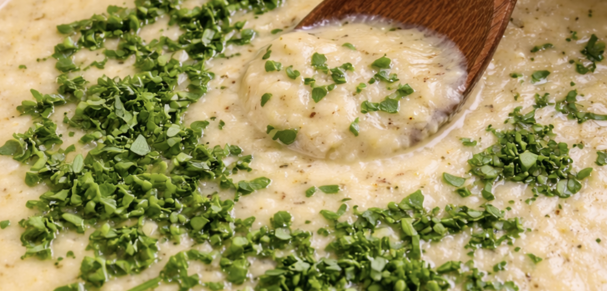 Selleriesuppe mit frischen Kräutern_7