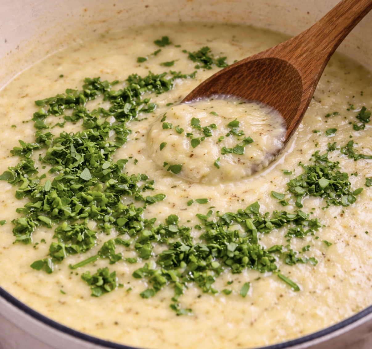 Selleriesuppe mit frischen Kräutern_7