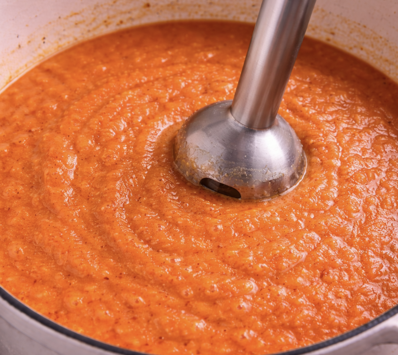 Paprika-Tomaten-Suppe mit Basilikum_7