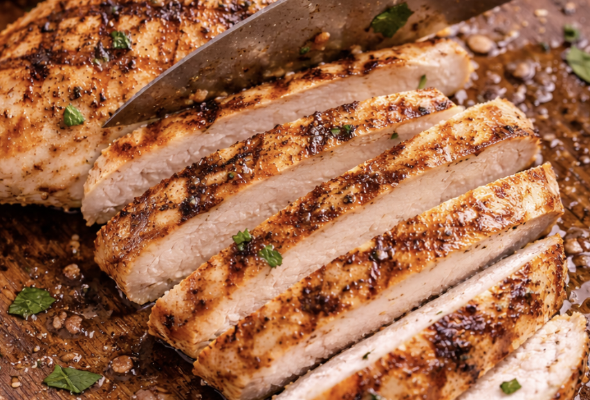 Gegrillte Hähnchenbrust mit Brokkoli und Zitronensauce_7