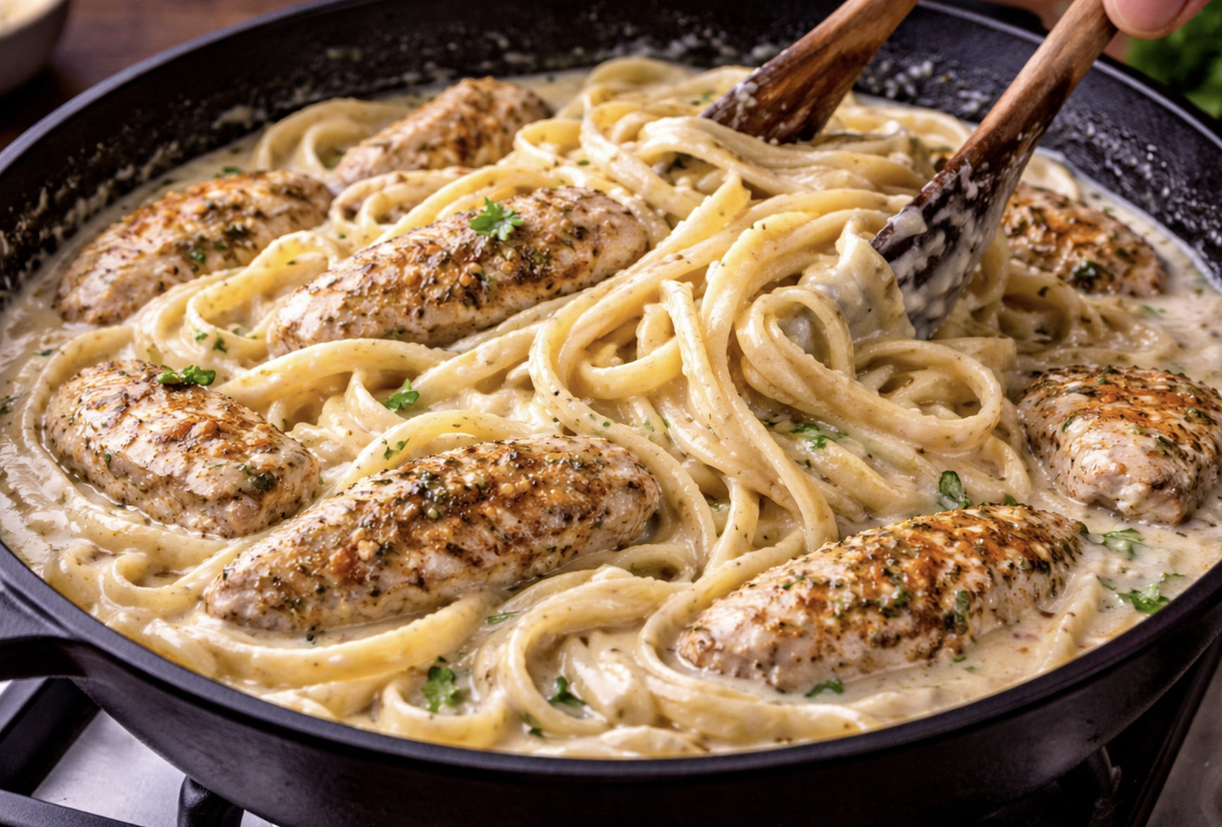 Hähnchen Alfredo Pasta_7