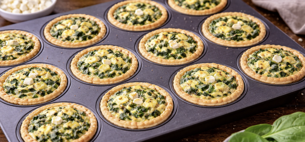 Mini-Quiches mit Spinat und Feta_6