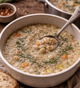 Weiße-Bohnen-Suppe mit Rosmarin