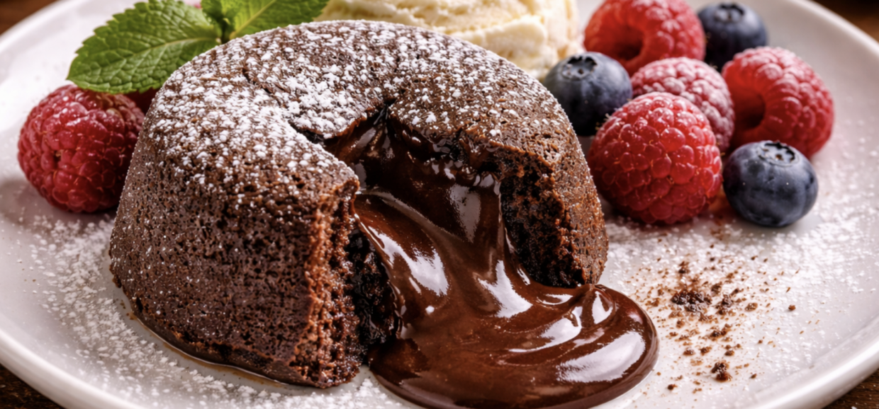 Schokoladenkuchen mit flüssigem Kern_7