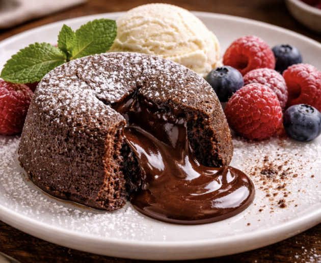 Schokoladenkuchen mit flüssigem Kern_7